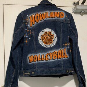 LAUREN JEANS CO. RALPH LAUREN RHINESTONS DENIM JACKETS SIZE M